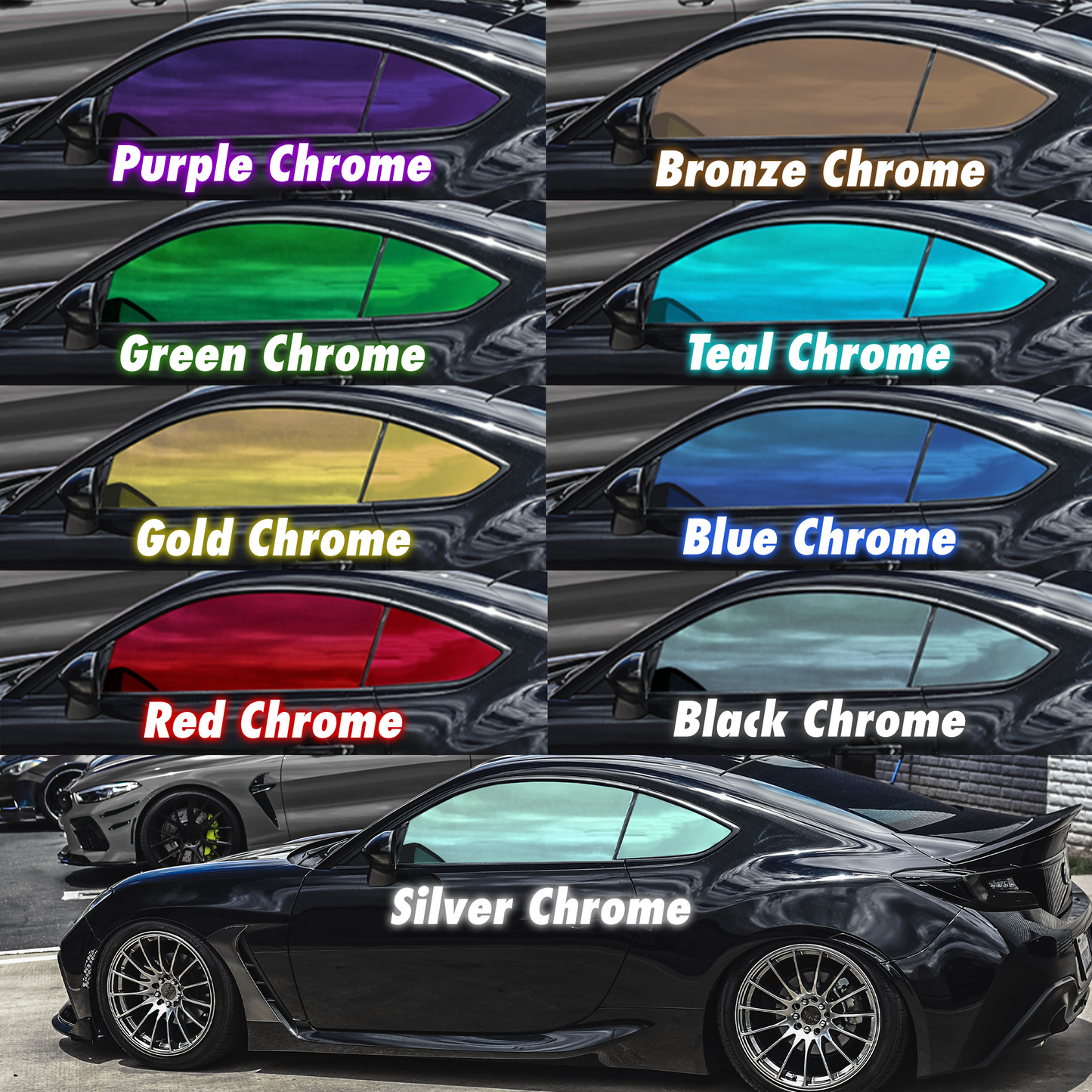 Blue Chrome Mirror Tint